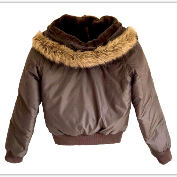 Ralph Lauren Polo Jeans Brown Puffer Coat, Size Small - Picture 6 of 10